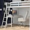 Flash Furniture White Full Loft Bed Frame with Desk and Ladder MH-LBD5-WH-F-GG - alternate 9